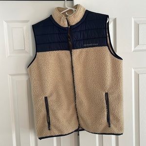 Vineyard Vines half Sherpa Vest